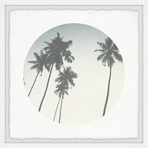 Marmont Hill Gray Palms Framed Wall Art