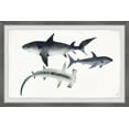 thumbnail image 1 of Marmont Hill Gray Sharks Framed Wall Art, 1 of 6