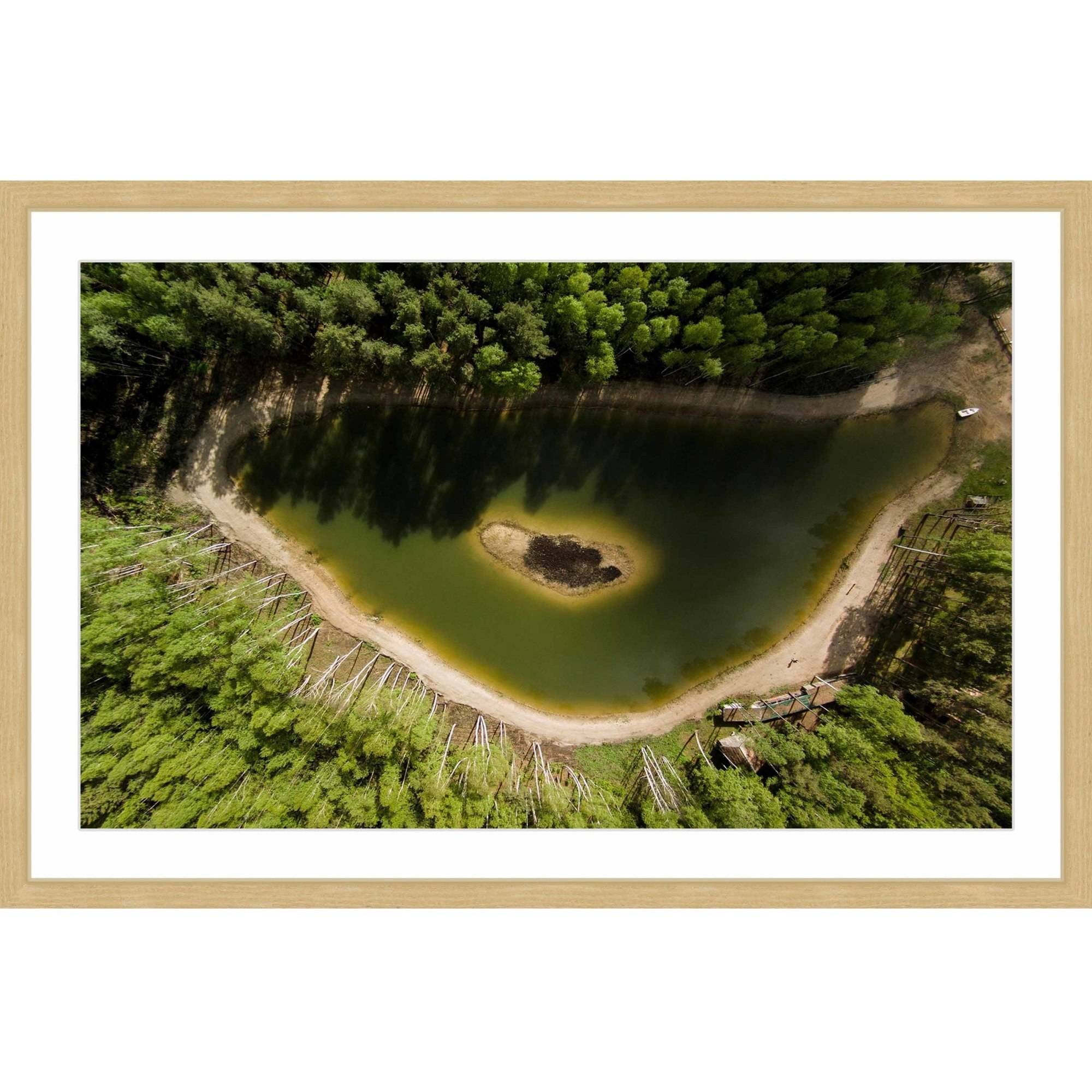 Marmont Hill "Green Lake" by Karolis Janulis Framed Painting Print
