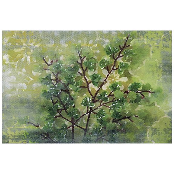 Marmont Hill 'Green Sensation I' by Irena Orlov Painting Print on Wrapped Canvas