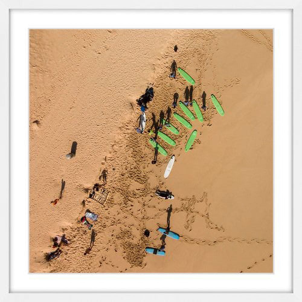 Marmont Hill 'Green Surf Boards' Framed Print, 24.0" x 1.5"