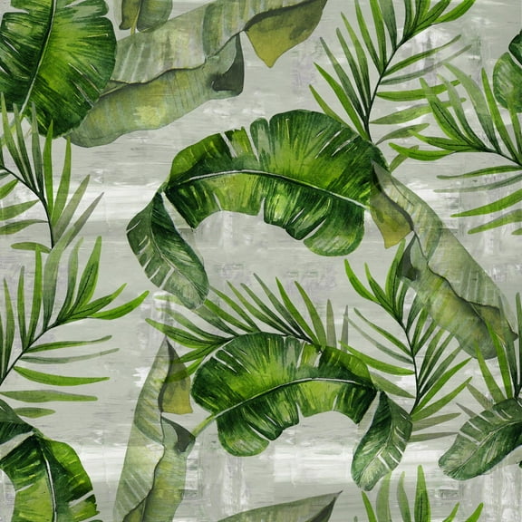 Marmont Hill Green Tropic Leaves Canvas Wall Art