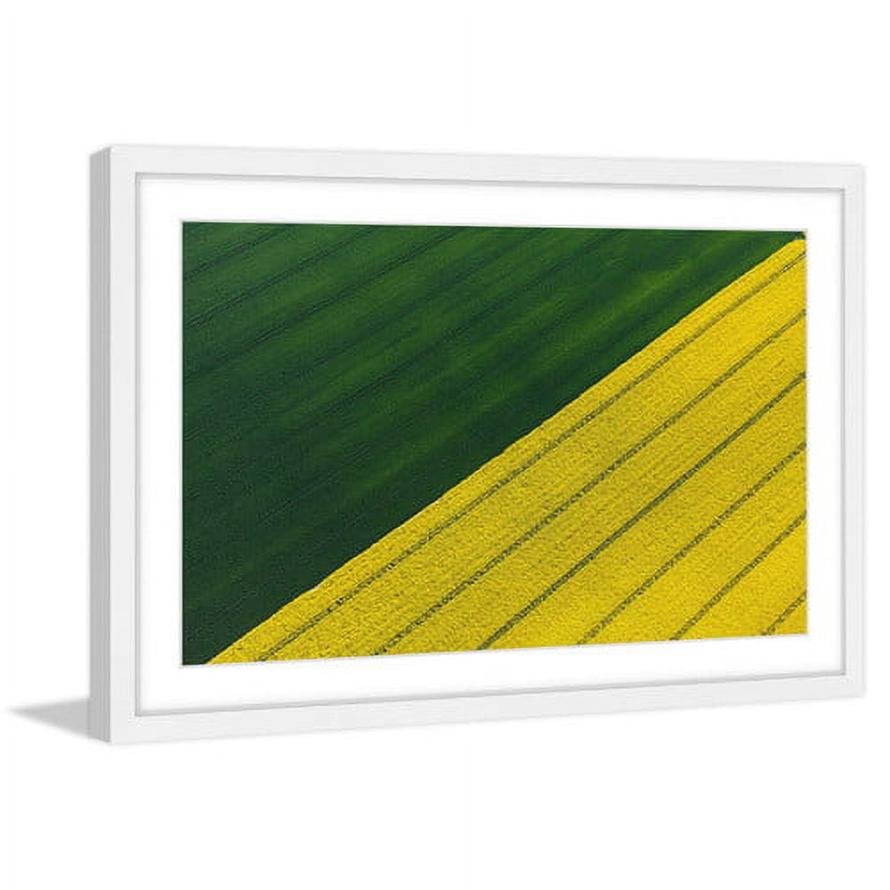Marmont Hill "Green and Yellow Crops" Framed Painting Print