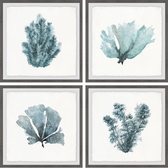 Marmont Hill Greens II Quadriptych, 48" x 48"