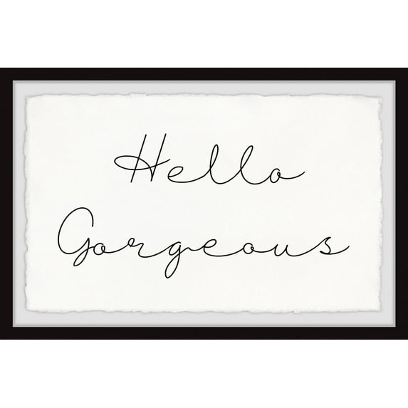 Marmont Hill Greetings Framed Wall Art, 1.50" x 24.00"