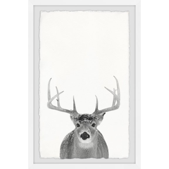Marmont Hill Grey Deer Framed Wall Art