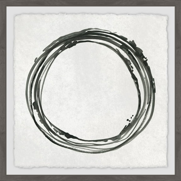 Marmont Hill Grey Infinity Framed Wall Art, 24" x 24"