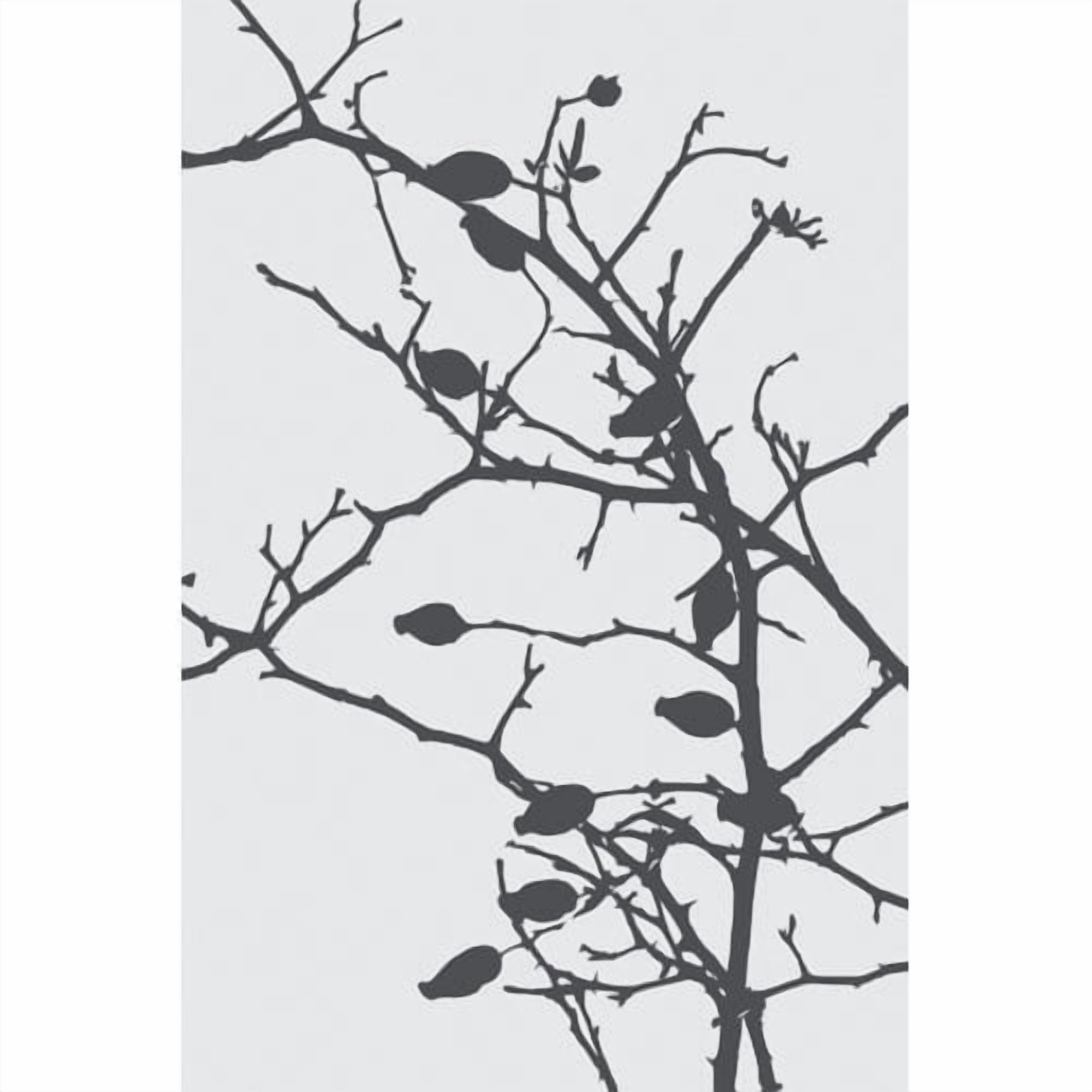 Marmont Hill "Grey Leaves" by Katarina Snygg Painting Print on Wrapped Canvas