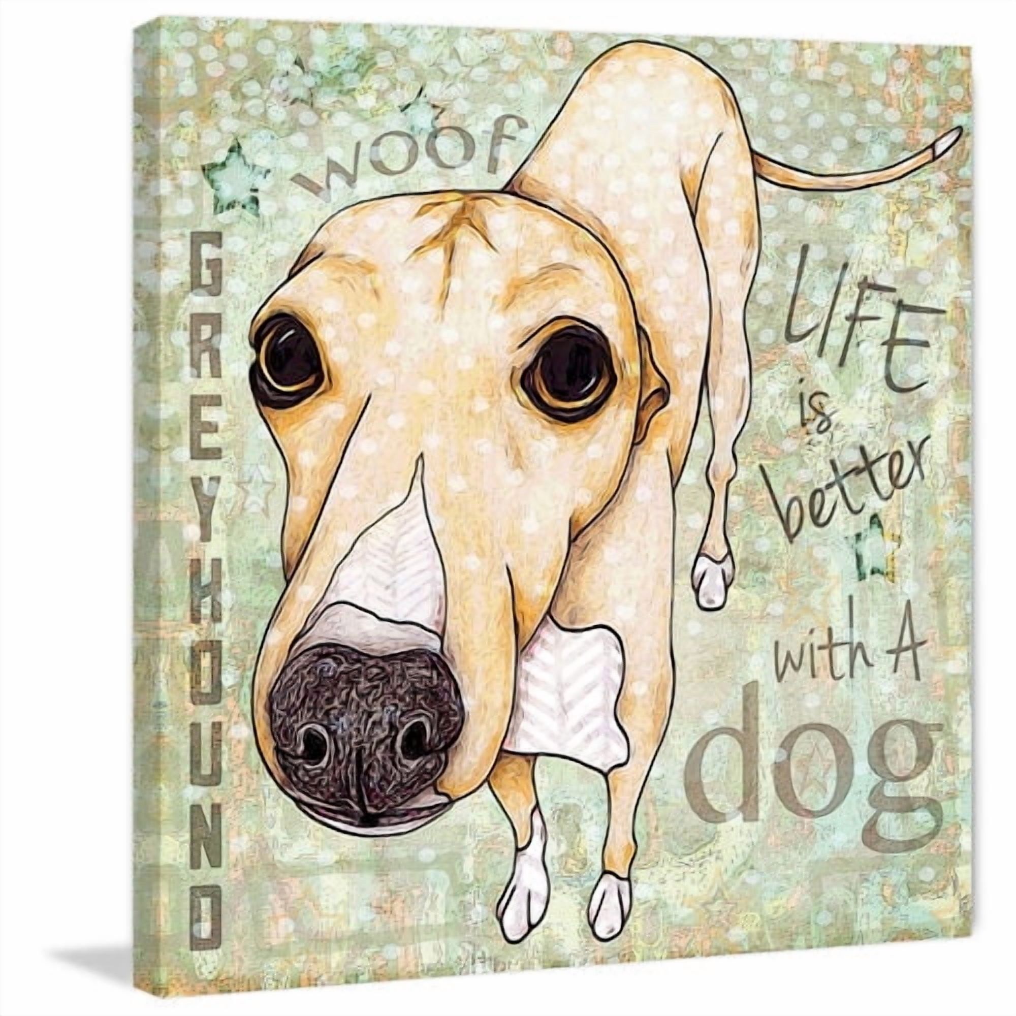 Marmont Hill "Greyhound Pop Art II" by Stephanie Gerace Painting Print on Wrapped Canvas