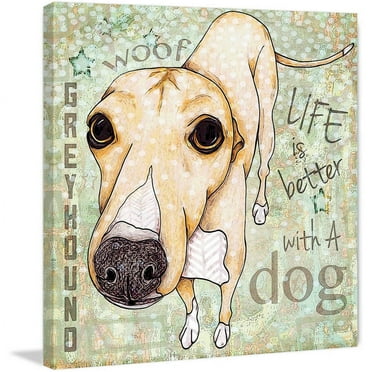 Marmont Hill "Greyhound Pop Art II" by Stephanie Gerace Painting Print on Wrapped Canvas