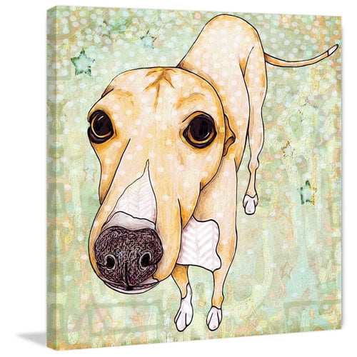 Marmont Hill "Greyhound Pop Art" by Stephanie Gerace Painting Print on Wrapped Canvas