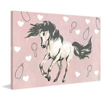 Marmont Hill Grooming Unicorn Canvas Wall Art