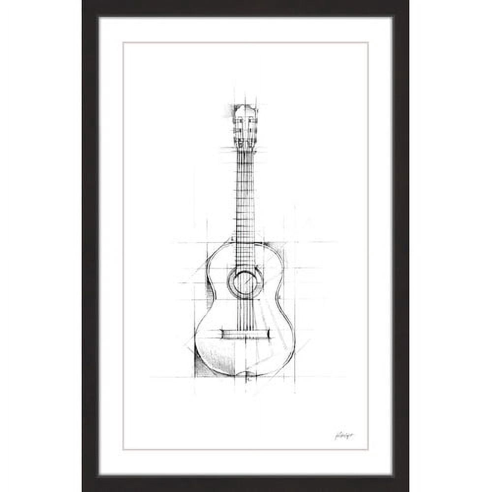 Marmont Hill "Guitar Sketch" Framed Painting Print