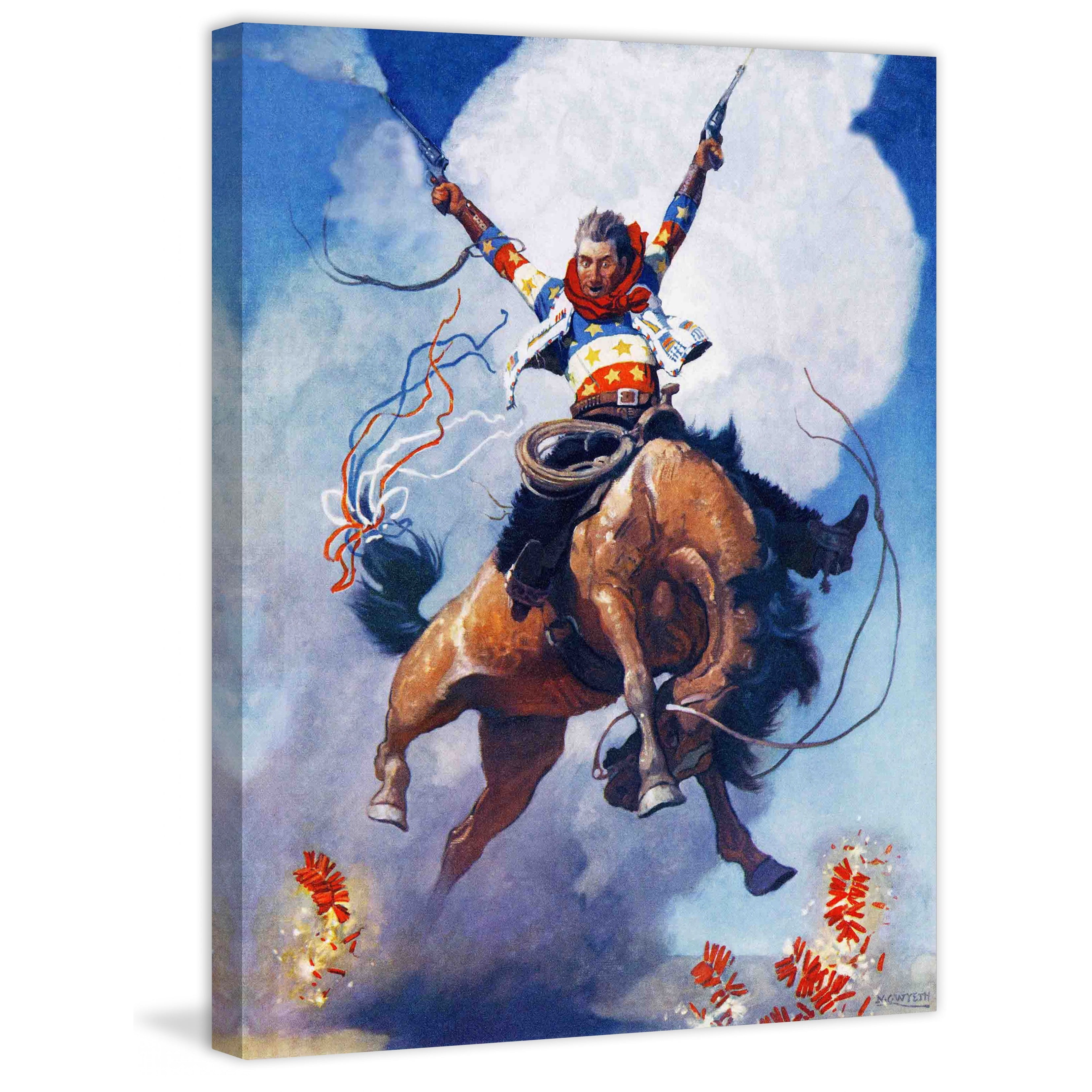Marmont Hill Guns A Blazing by N.C. Wyeth Painting Print on Canvas