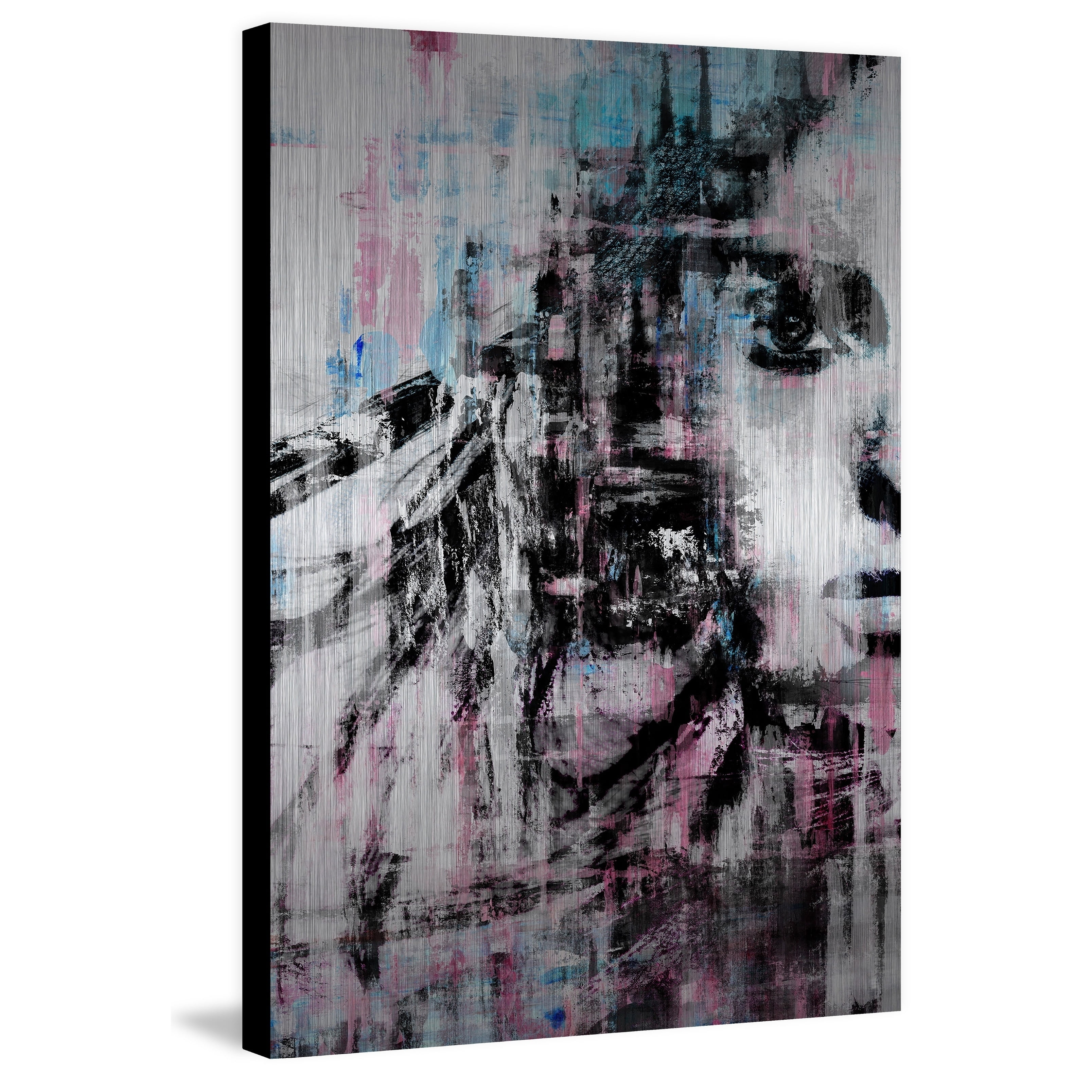 Marmont Hill "Half Face Beauty" Painting Print on Brushed Aluminum