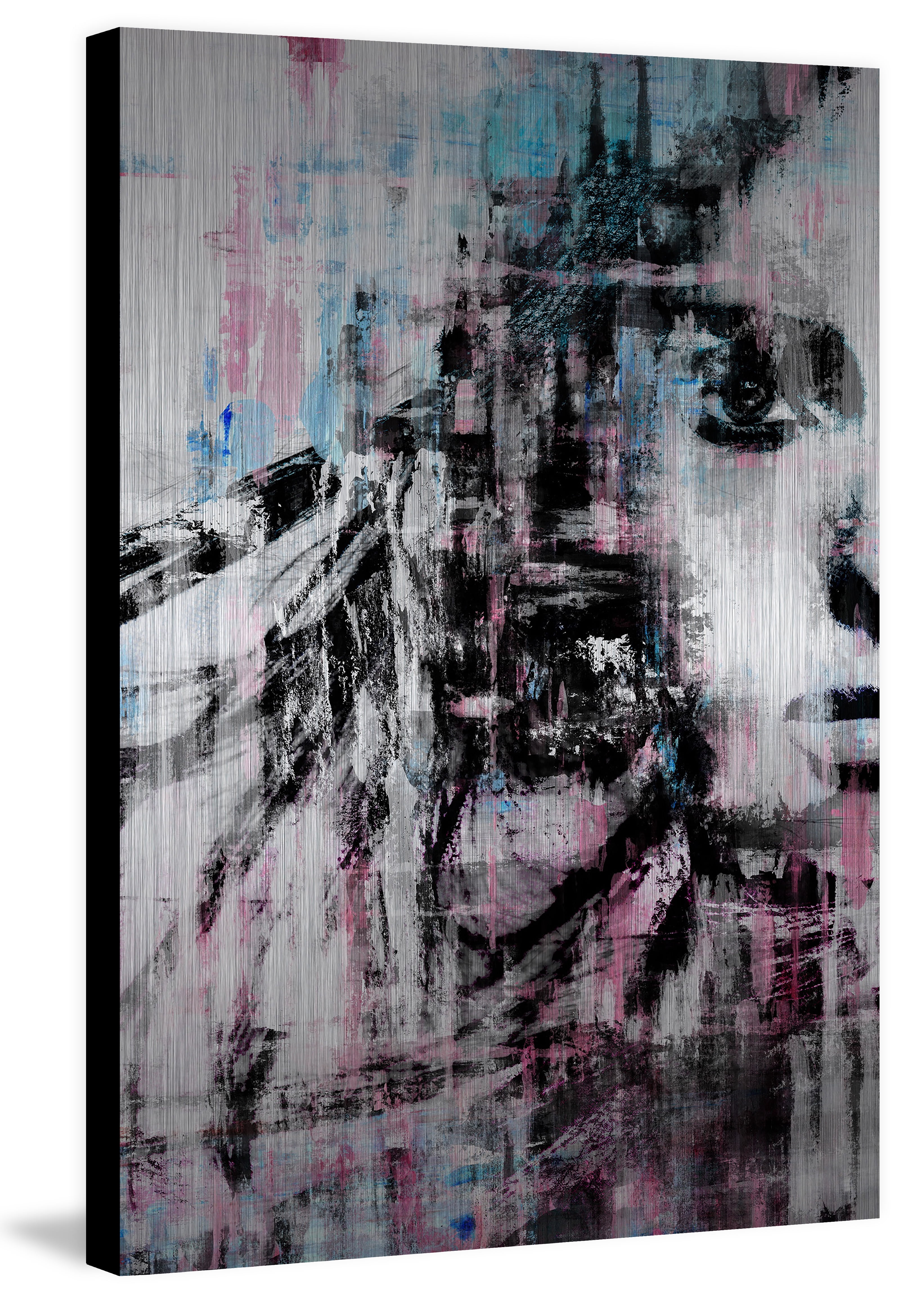 Marmont Hill "Half Face Beauty" Painting Print on Brushed Aluminum