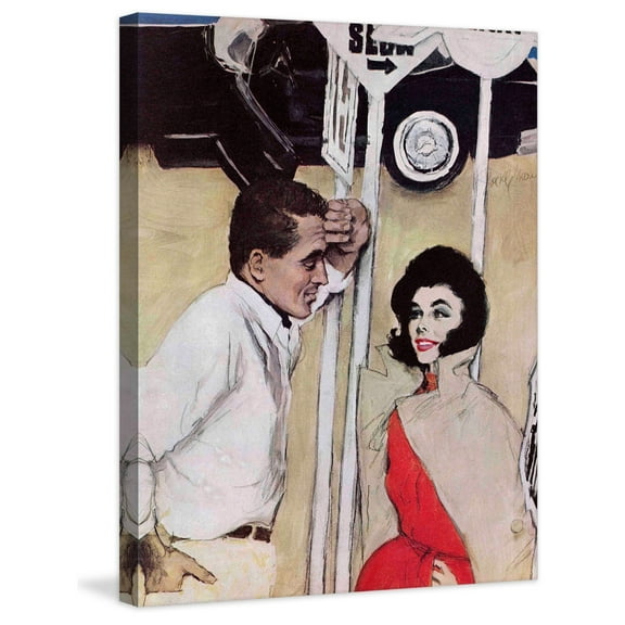 MARMONT HILL Handmade - Handsome Samaritan by Joe de Mers Painting Print on Canvas (USA) - Multi-Color 24 x 31