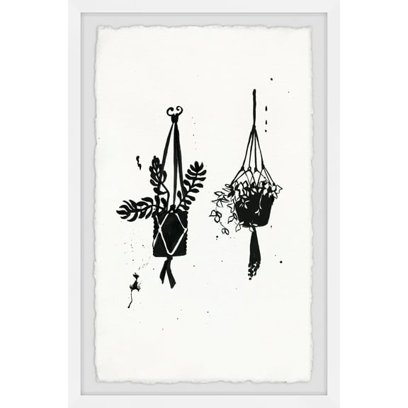 Marmont Hill Hanging Plants IV Framed Wall Art