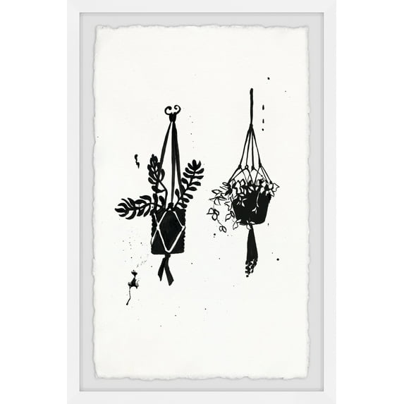 Marmont Hill Hanging Plants IV Framed Wall Art