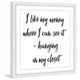 thumbnail image 1 of Marmont Hill "Hanging Quote" by Loretta So Framed Painting Print, 1 of 5