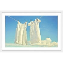 Marmont Hill "Hanging Whites" by Sylvia Cook Framed Painting Print