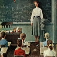thumbnail image 1 of Marmont Hill "Happy Birthday, Miss Jones" by Norman Rockwell Painting Print on Canvas, 1 of 7