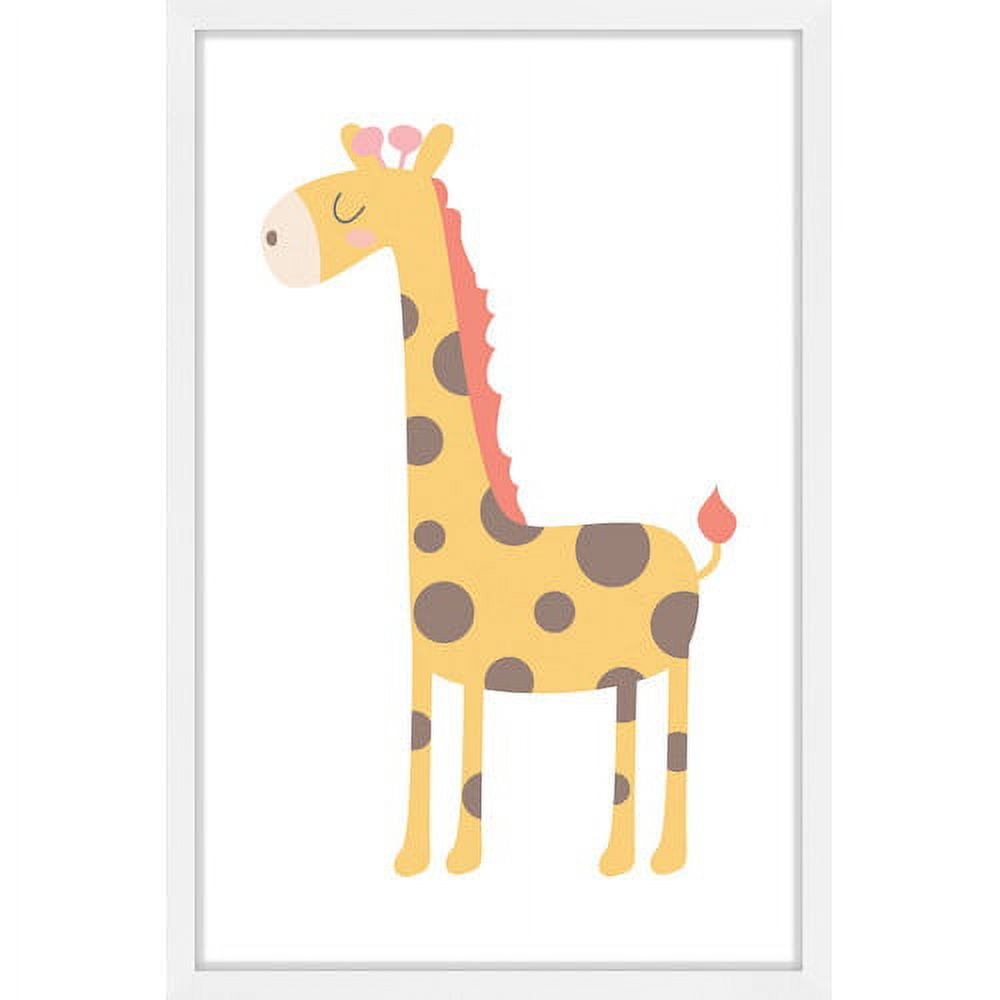Marmont Hill "Happy Giraffe" by Shayna Pitch Framed Painting Print