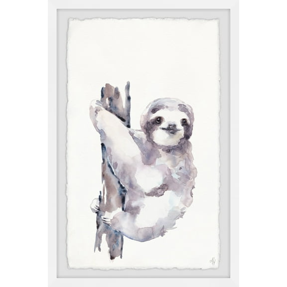 Marmont Hill Happy Sloth Framed Wall Art