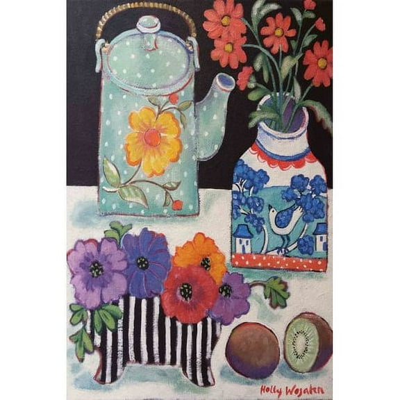 Marmont Hill "Happy Still Life with Kiwi" Painting Print on Canvas