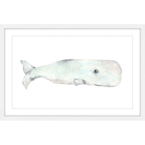 Marmont Hill "Happy Whale" by Thimble Sparrow Framed Painting Print