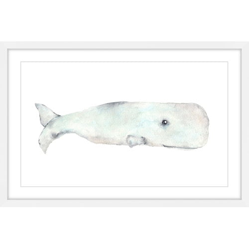 Marmont Hill "Happy Whale" by Thimble Sparrow Framed Painting Print