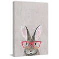 thumbnail image 1 of Marmont Hill Hare with Red Glasses Canvas Wall Art, 1 of 7