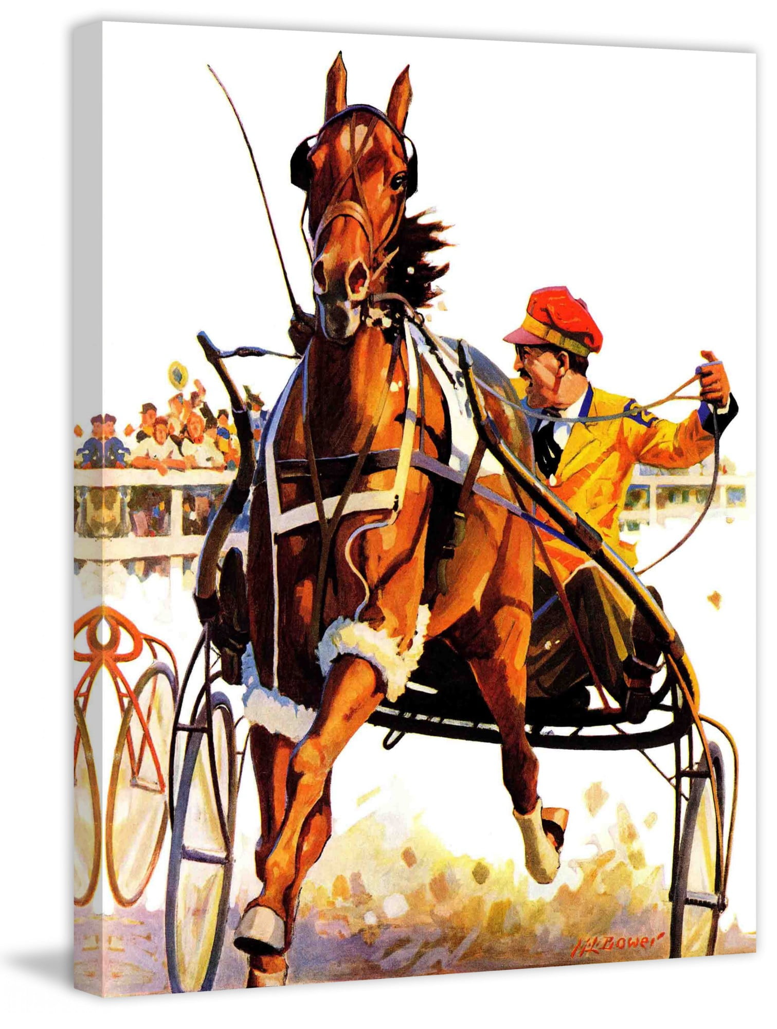 Marmont Hill Harness Race by Maurice Bower Painting Print on Canvas