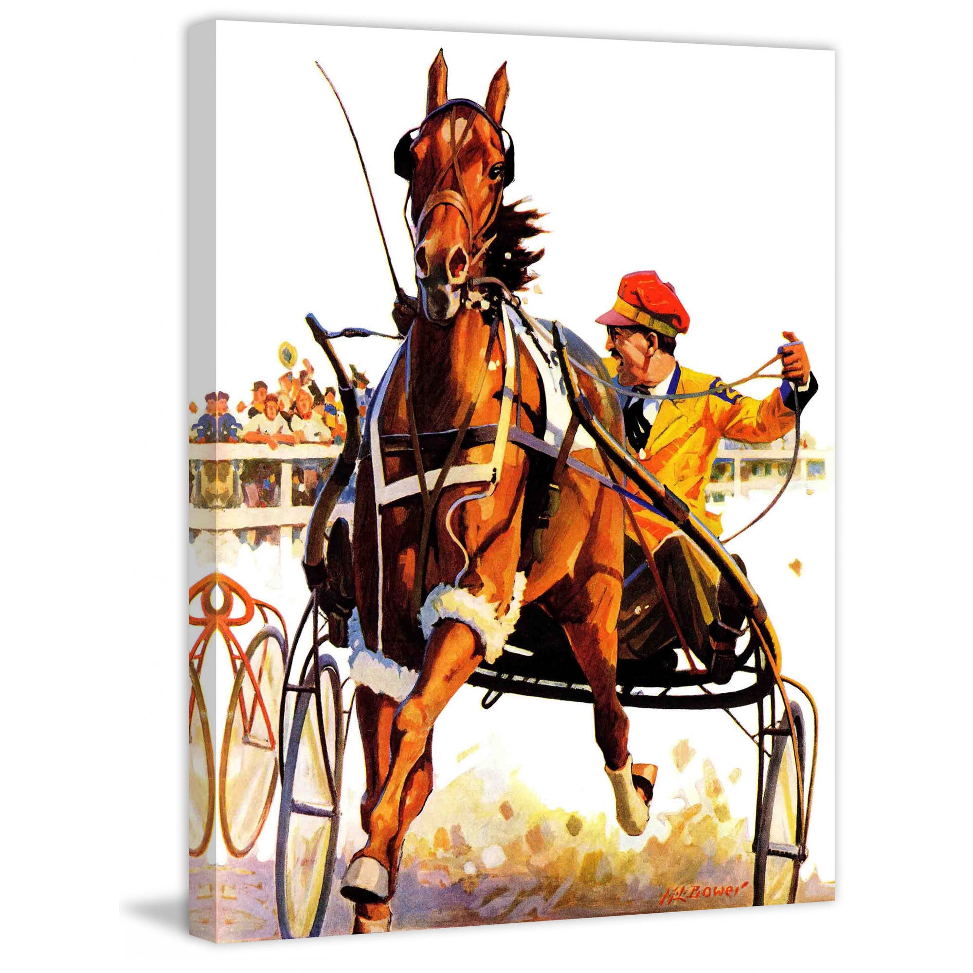 Marmont Hill Harness Race by Maurice Bower Painting Print on Canvas