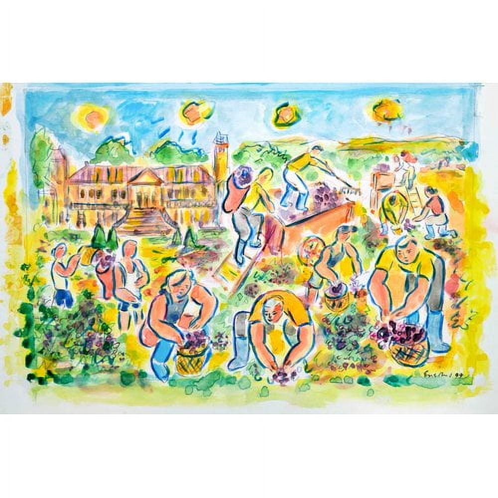 Marmont Hill "Harvest at Chateau Magnol" by Wayne Ensrud Painting Print on Canvas