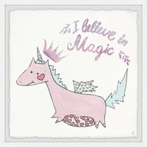 Marmont Hill Heart Tummy Unicorn Framed Wall Art