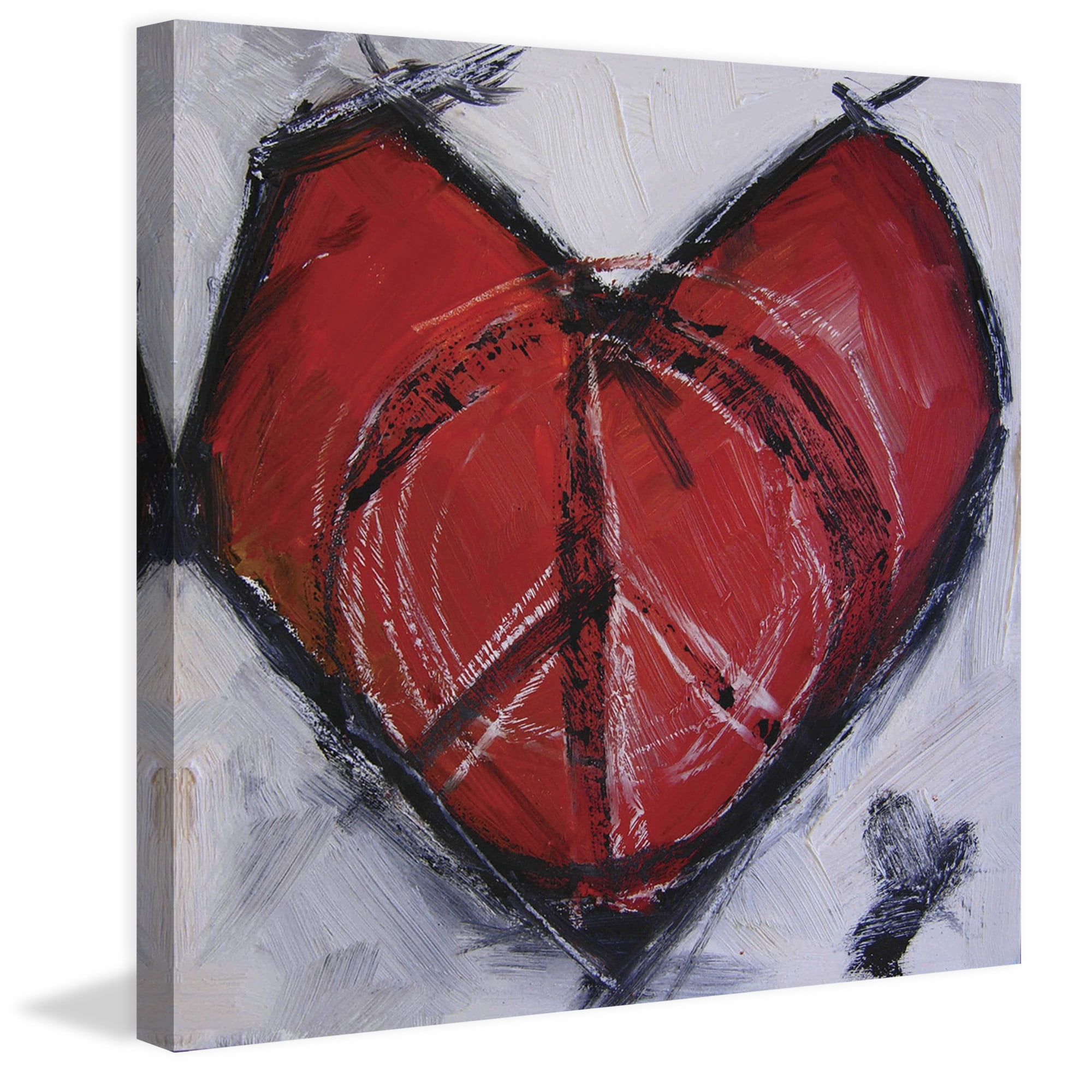 Marmont Hill "Heart of Peace" by Tori Campisi Painting Print on Canvas