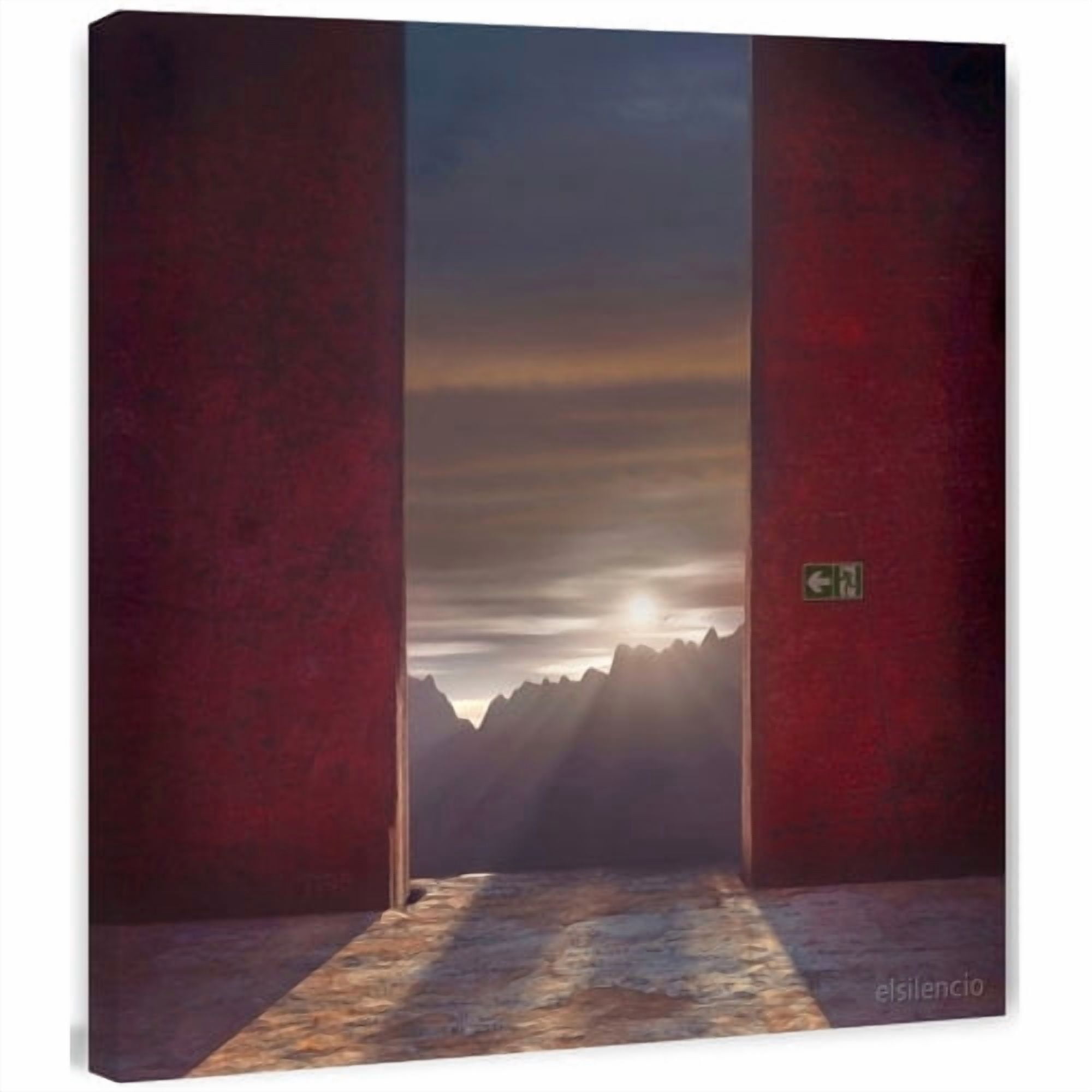 Marmont Hill "Heaven's Door" Surreal Artists Mixed Media Print on Canvas