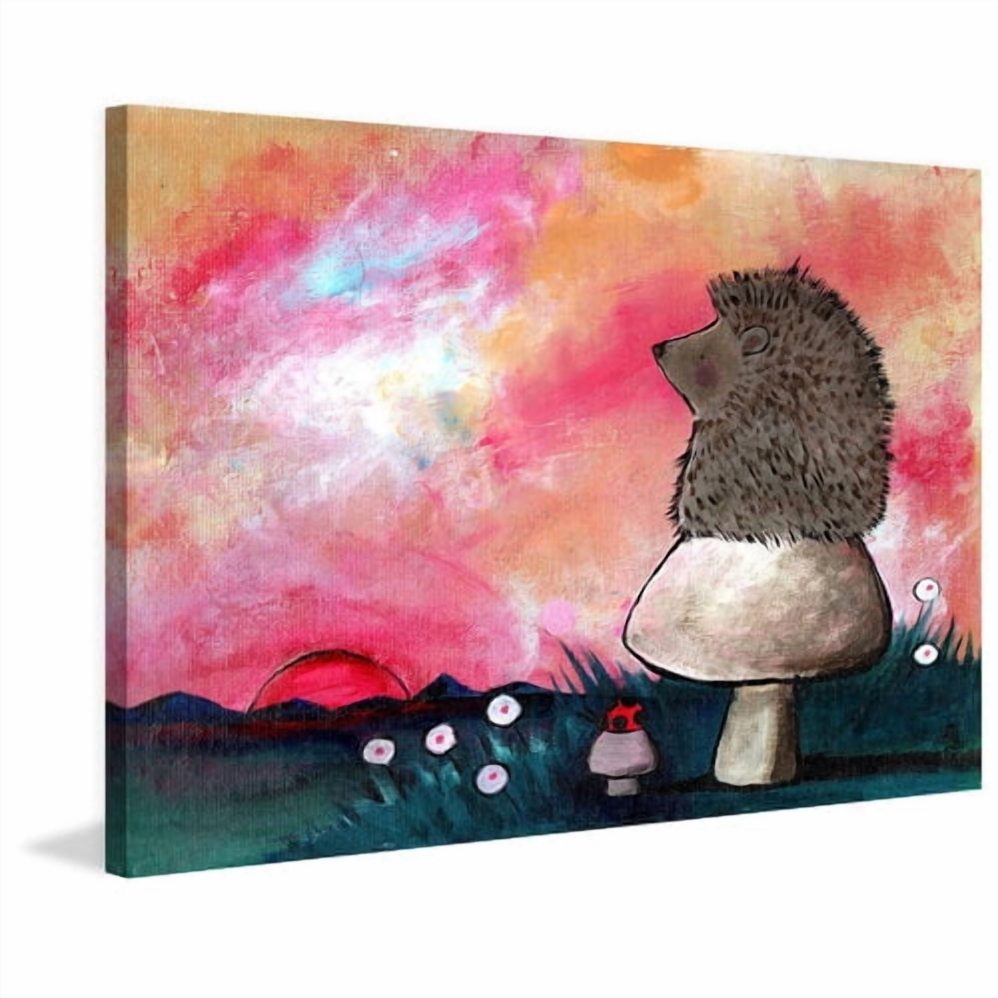 Marmont Hill 'Hedgehog Mushroom' by Andrea Doss Painting Print on Wrapped Canvas