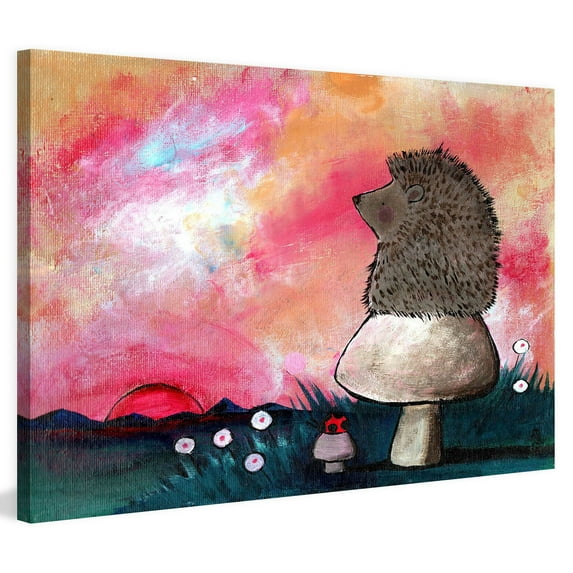 Marmont Hill Hedgehog Mushroom Wall Art