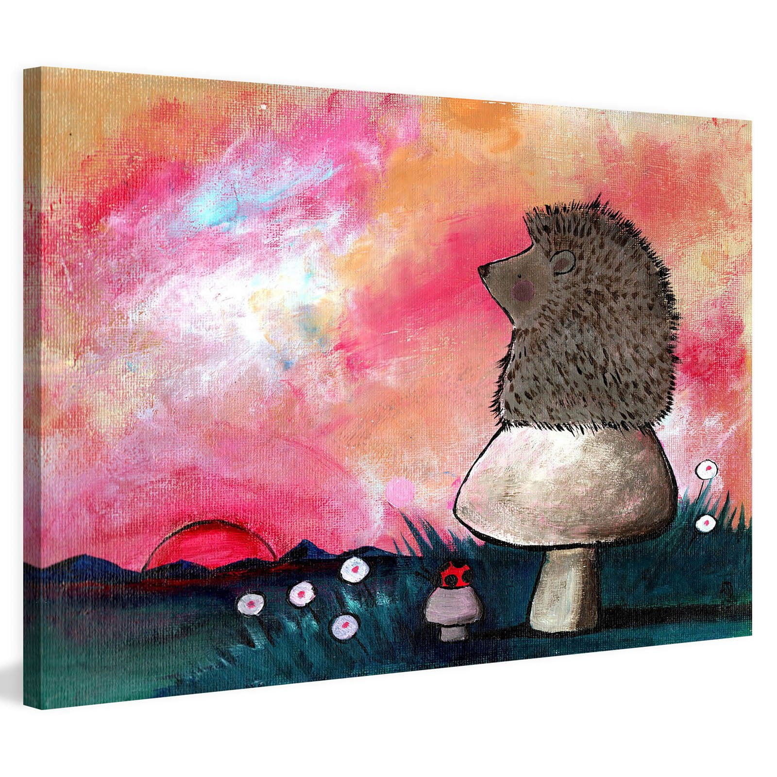 Marmont Hill "Hedgehog Mushroom" by Andrea Doss Painting Print on Wrapped Canvas