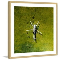 Marmont Hill "Helicopter" By Karolis Janulis Framed Painting Art Print, 12.0" x 1.5"