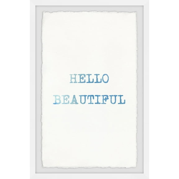 Marmont Hill Hello Beautiful Ii Framed Wall Art, 8.00" x 1.50"