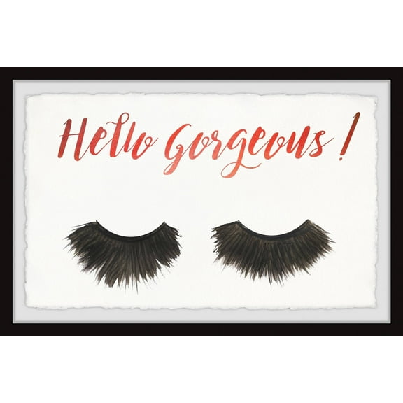 Marmont Hill Hello Gorgeous! By Alison B Illustration Framed Wall Art, 12" x 1.5"
