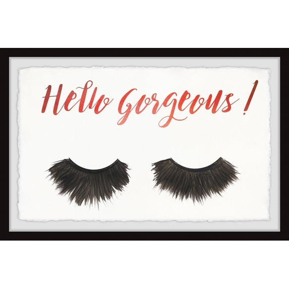 Marmont Hill Hello Gorgeous! By Alison B Illustration Framed Wall Art, 30" x 1.5"
