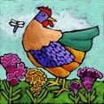 thumbnail image 1 of Marmont Hill "Hen with Cockscomb" by Janet Nelson Painting Print on Wrapped Canvas, 1 of 5
