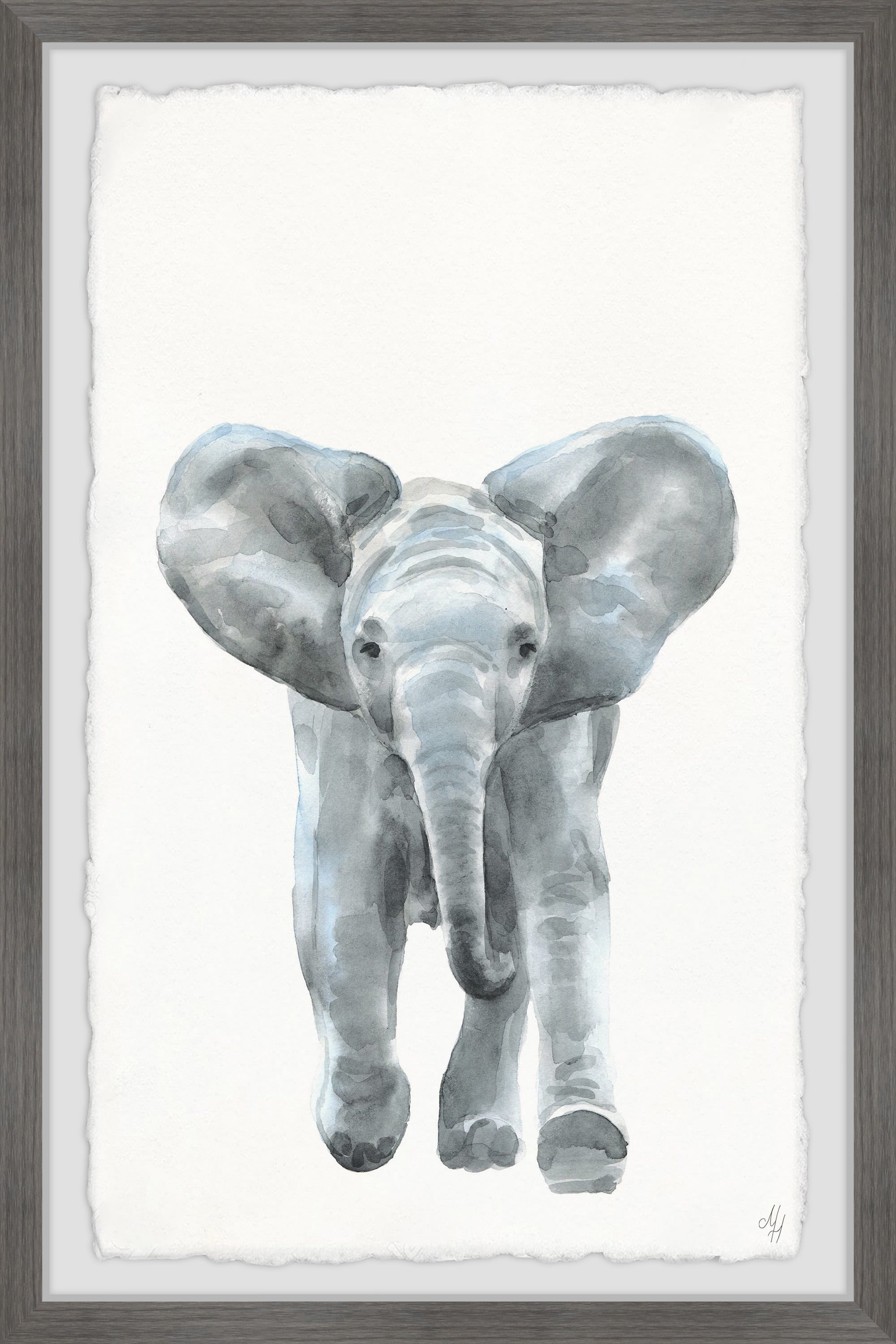 Marmont Hill Here Goes the Elephant Framed Wall Art