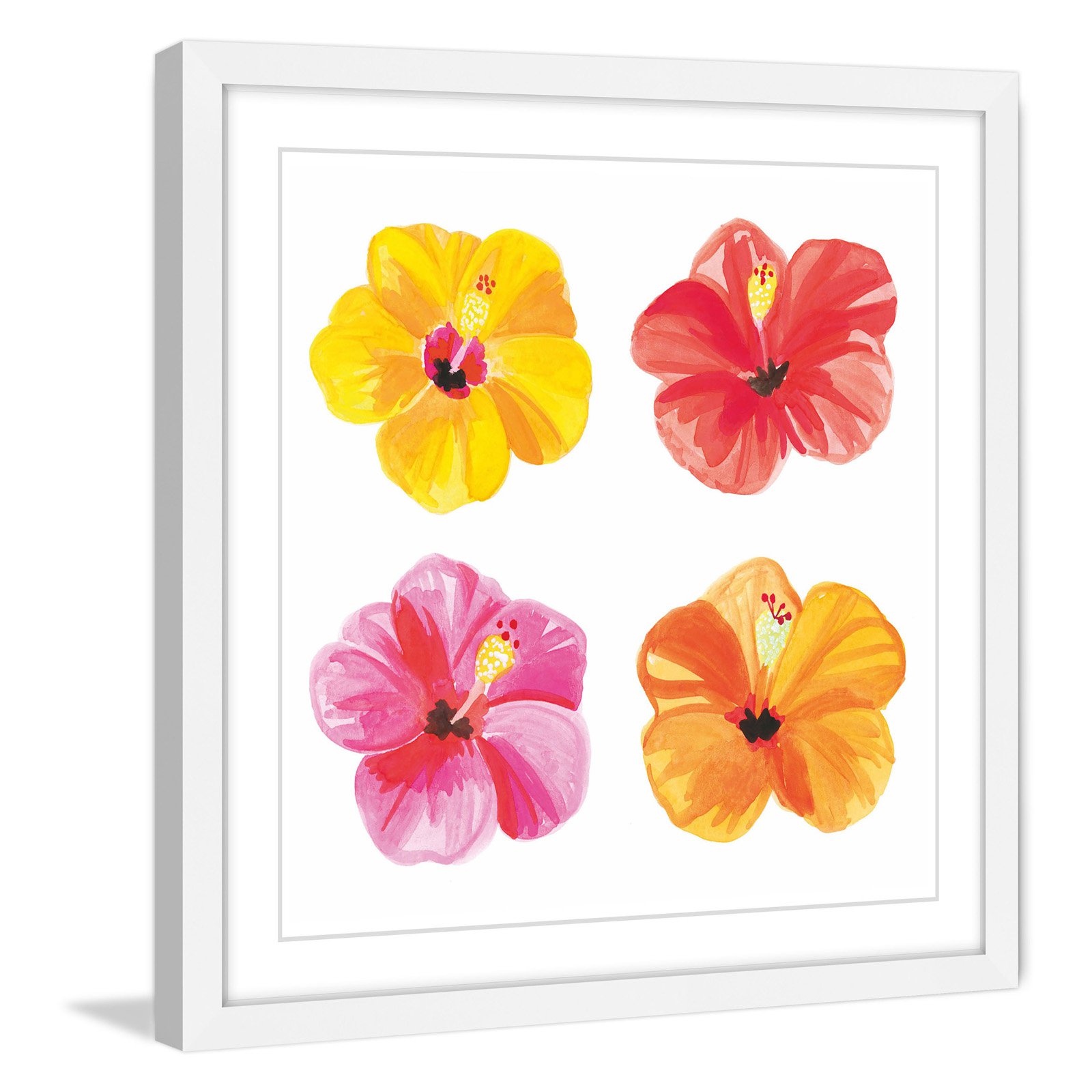 Marmont Hill "Hibiscus" by Molly Rosner Framed Painting Print