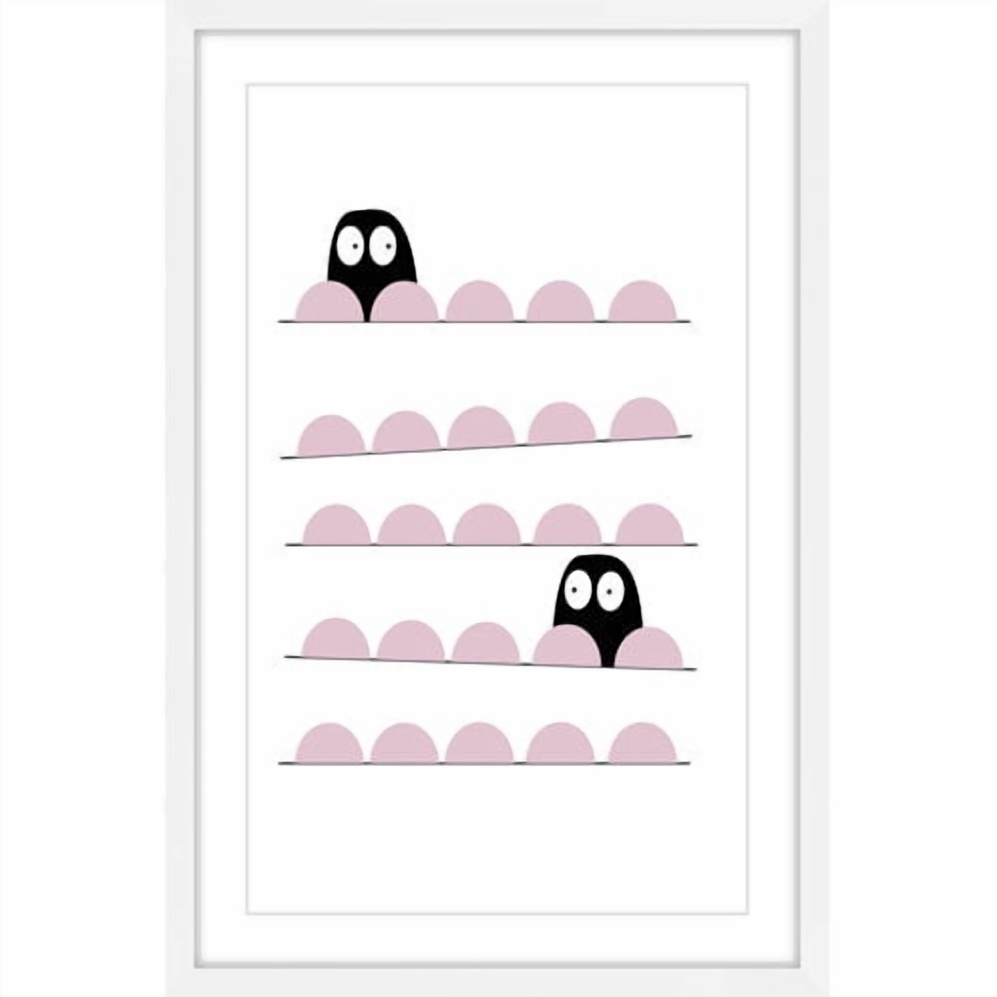 Marmont Hill "Hiding in Pink" by Katarina Snygg Framed Painting Print