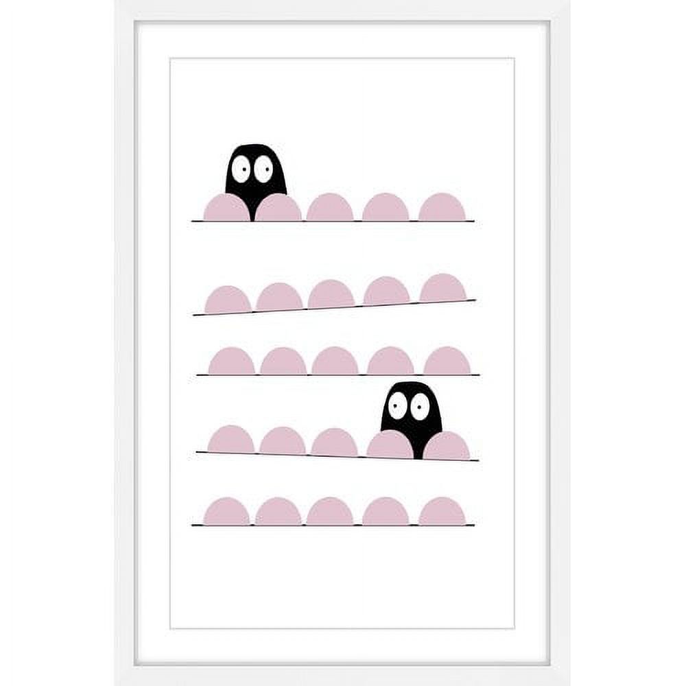 Marmont Hill "Hiding in Pink" by Katarina Snygg Framed Painting Print
